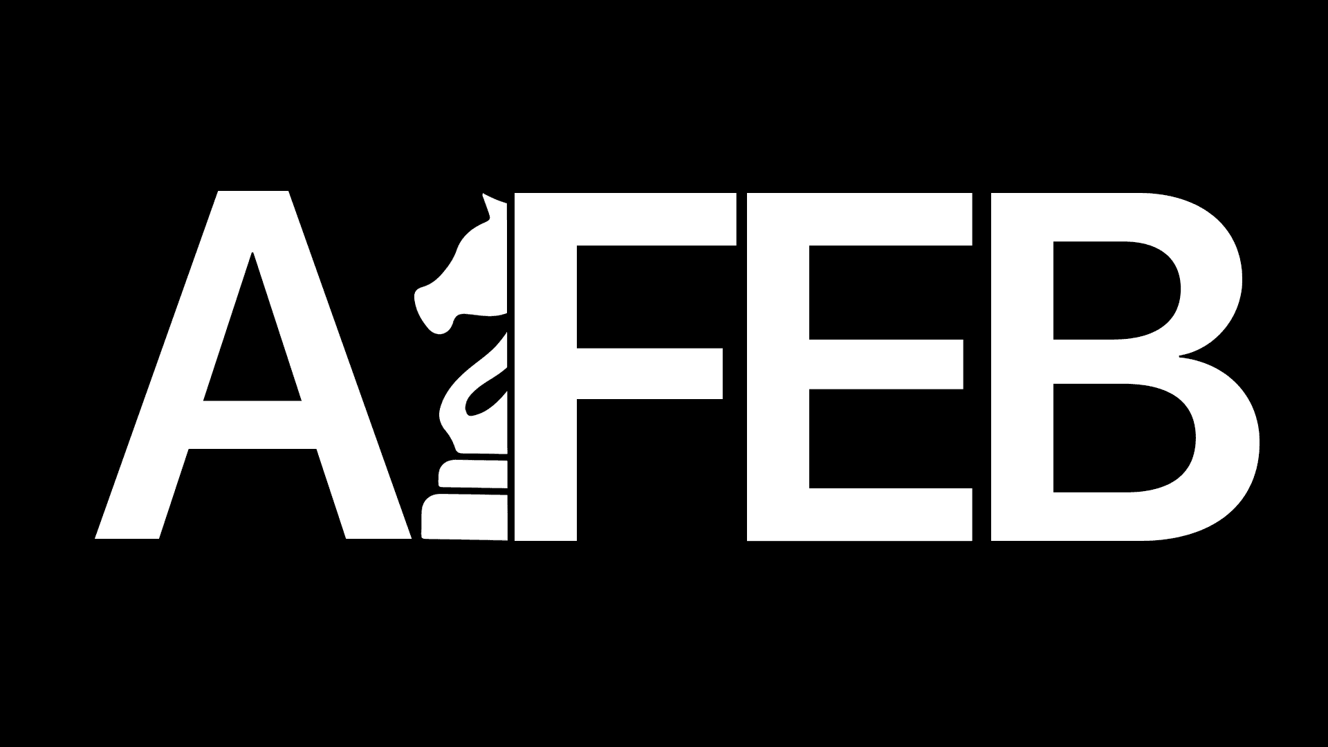 Versão negativa do logotipo AFEB